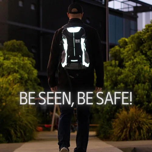 Miniatura 2 de Mochila reflectante para motocicleta – Bolsa EDC de alta visibilidad para motociclistas, desplazamiento nocturno, viaje, equipaje con compartimento