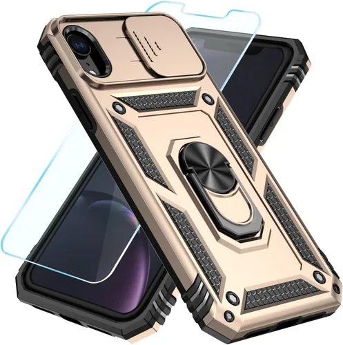 Miniatura 11 de SunStory Funda compatible con iPhone 11 Pro Max con protector de pantalla HD, cubierta de cámara deslizante y soporte de anillo giratorio