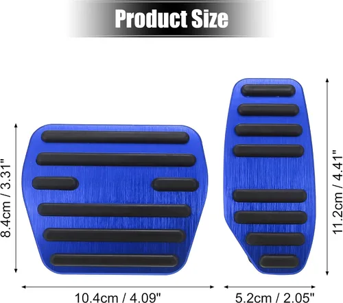 Miniatura 3 de X AUTOHAUX 1 Unidades Antideslizante Sin Perforación Aleación de Aluminio Freno y Gas Pedal Cubiertas de Pedal de Pie Almohadillas para Nissan Kicks