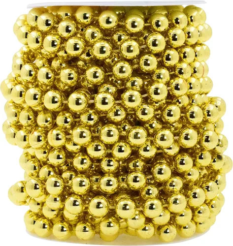 Miniatura 51 de Mandala Crafts Rollo de cadena de perlas negras de 0.157 pulgadas (0.157 in), guirnalda de perlas de 44 yardas para decoración de bodas, arreglos