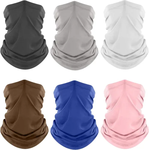 Miniatura 12 de Fuinloth Polaina para el cuello, paquete de 6 unidades de máscara facial con protección UV refrescante para hombres y mujeres
