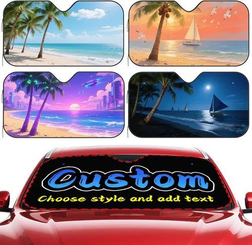 Miniatura 10 de Parasol personalizado para parabrisas de coche nuevo 2025, parasol parabrisas personalizado 2024 2023 con logotipo de foto y texto, parasol plegable
