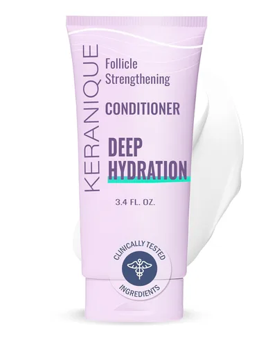Keranique Acondicionador hidratante profundo para cabello seco dañado - Acondicionador de hidratación profunda para mujeres con queratina -
