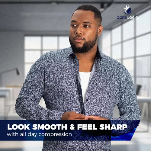 Miniatura 3 de QORE LOGIQ Camisas de compresión de ginecomastia para hombres, camiseta sin mangas adelgazante, moldeador de cuerpo, fajas para hombres, sujetador