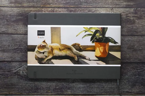 Miniatura 5 de Etchr Perfect Sketchbook - Cuaderno de dibujo A4 con diseño de paisaje, prensa en frío, 100% algodón, libro de dibujo de tapa dura de 8.3 x 11.7