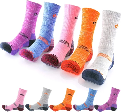 DEARMY Calcetines deportivos de senderismo para mujereshombres, los mejores regaloscalcetines deportivos acolchados que absorben la humedad (5 pares)