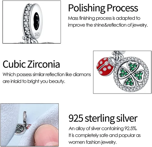 Miniatura 167 de KUNSIR Los abalorios se adaptan a pulseras Pandora para mujer, plata de ley 925, cuentas colgantes de joyería para niñas, dijes de feliz cumpleaños