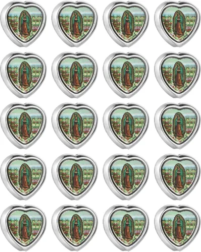 Miniatura 16 de COTTVOTT 20 cuentas espaciadoras de Nuestra Señora de Guadalupe de San Judas para bricolaje, rosario, collar, pulsera, joyería, abalorios, parte