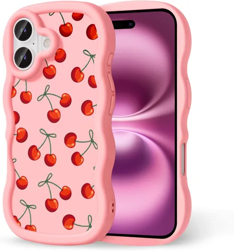Miniatura 49 de Compatible con iPhone SE/8/7 Funda para Mujeres y Niñas, Marco Ondulado Rizado con Patrón Lindo, Estética Delgada Suave Silicona TPU Parachoques