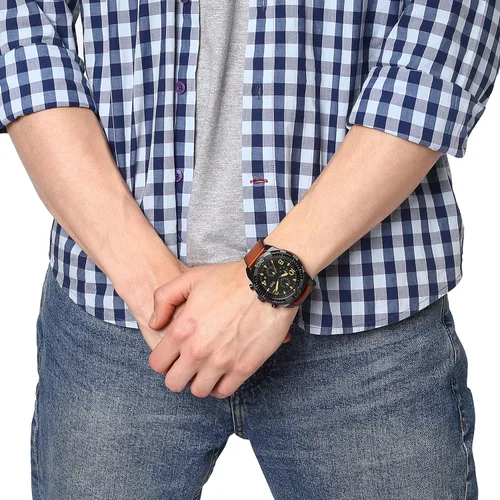 Miniatura 5 de Fossil Bronson Reloj casual de cuarzo para hombre con correa de acero inoxidable o cuero Reloj cronógrafo Bronson