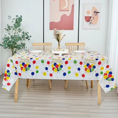 Miniatura 6 de Rollo de mantel de plástico, manteles de plástico de 54 x 100 pies para fiestas, desechables con caja de corte, mantel desechable cortado a medida