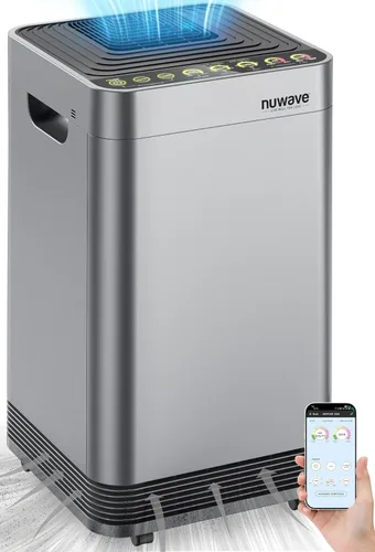 Nuwave OxyPure Zero Plus - Purificador de aire, ahorro en reemplazos de filtros, cubre hasta 3210 pies cuadrados de habitación grande con potente
