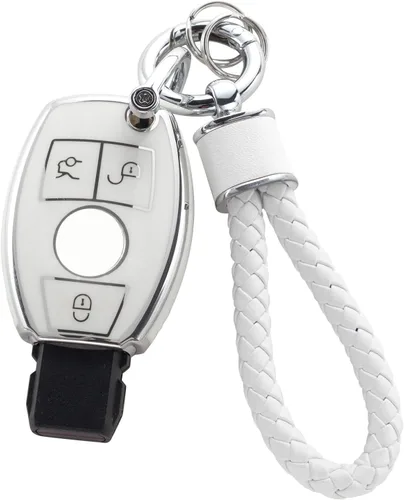 Miniatura 41 de YO&YOYE - Funda para llavero Ford con llavero, protector de llavero de TPU suave para F150 Explorer Mustang Edge Lincoln MKZ MKX MKC