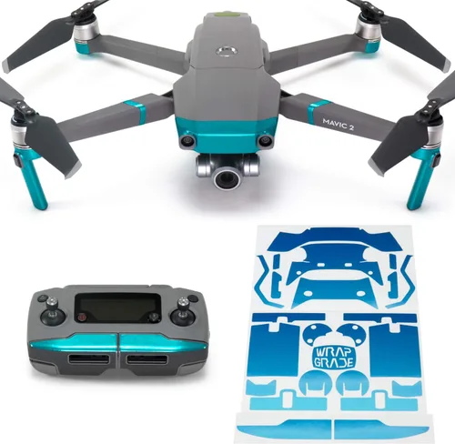 Miniatura 9 de Wrapgrade Poly Skin Compatible with DJI Mavic 2 Accent Color (Airforce Silver)