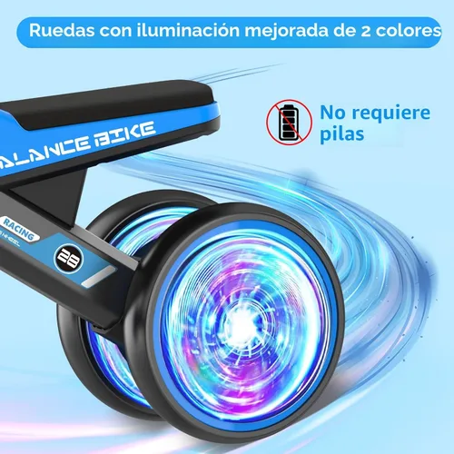 Miniatura 4 de ESPRAY - Bicicleta de equilibrio para bebés con iluminación colorida, para niños de 1 año, primera bicicleta para niños de 12 a 24 meses con asiento