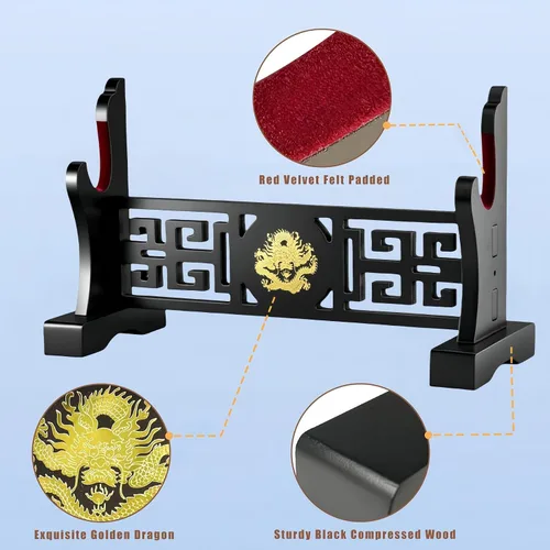 Miniatura 3 de Soporte acolchado para espada, soporte de terciopelo para proteger la espada, Katana Genji, hoja samurái japonesa Gladius Templar, soporte medieval