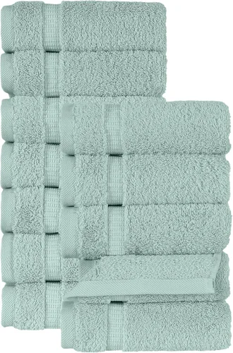 Miniatura 52 de Juego de alfombra de baño 100 % de algodón turco para hotel y spa de lujo y opciones de tapete de baño de espuma viscoelástica