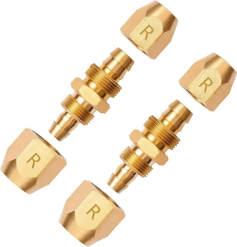 Miniatura 7 de Soild Brass HPT - Kit de reparación de empalmador de manguera reutilizable de latón para manguera de identificación de 1/4 pulgadas
