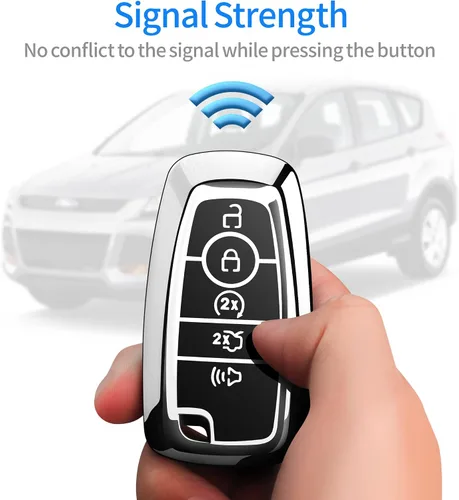 Miniatura 5 de Tukellen Funda para llavero Ford de alta calidad, suave, de protección completa, compatible con Ford Explorer, Mustang Fusion Escape F150 F250 F350