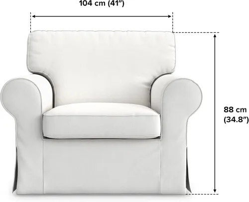 Miniatura 2 de Ektorp - Funda de repuesto para sillón IKEA Ektorp, funda para silla Ektorp, solo funda Ektorp (beige diario)