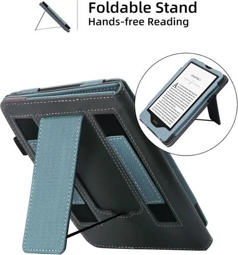 Miniatura 5 de WALNEW Funda con soporte para Kindle Paperwhite de 7" de 12ª generación (2024 lanzado) y Kindle Colorsoft Signature Edition, funda de piel sintética