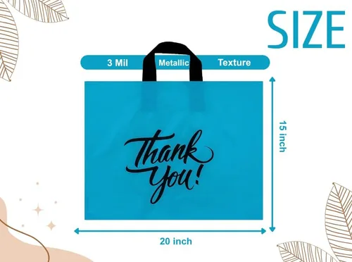 Miniatura 2 de Infinite Pack Bolsas grandes de mercancía de agradecimiento con asa de lazo, bolsa de boutique brillante, refuerzo inferior de 3 pulgadas y 3 mil