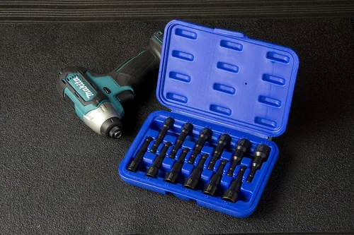 Miniatura 7 de NEIKO 10250A Juego de destornilladores de tuercas hexagonales magnéticas de impacto, juego de brocas de 12 piezas para taladro, acero Cr-V, vástago