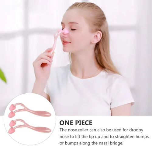 Miniatura 5 de 2 unids masajeador de rodillo facial de silicona para enderezar la nariz corrector anti-envejecimiento piel apriete herramienta de belleza para spa