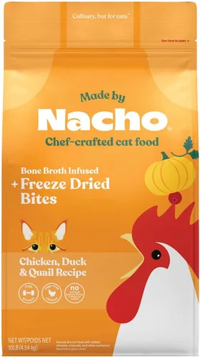 Miniatura 17 de Made by Nacho Dry Cat Kibble - Bolsa de 2 libras, comida prémium para gatos alta en proteínas y apta para granos, salmón y calabaza capturados