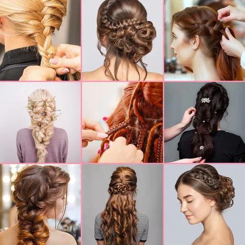 Miniatura 7 de Frienda 2 piezas de cepillo de pelo de broma de cerdas de jabalí para mujer, cerdas de nailon para salón de belleza, estilo de belleza, herramienta