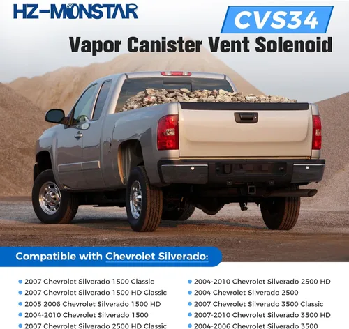 Miniatura 3 de Ensamble de Válvula Solenoide de Ventilación de Recipiente de Evaporación Compatible con Chevy Silverado GMC Sierra 1500 2500 3500 HD Classic