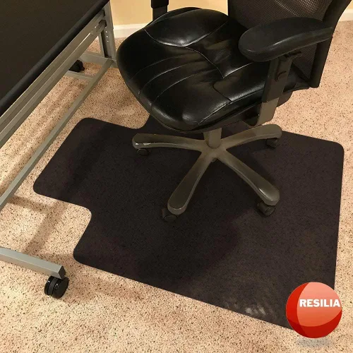 Miniatura 7 de Resilia - Tapete con borde y agarres para colocar bajo silla de escritorio en oficinas y sobre alfombras de fibra corta, fabricado en los Estados