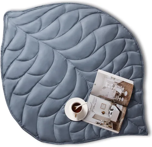 Miniatura 16 de Kaisa Manta con Peso para Adultos (5 libras, 23" x 29"), Manta de Regazo con Peso Suave Lavable a Máquina, Mantas Pequeñas Pesadas con Cuentas