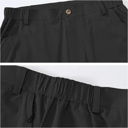 Miniatura 7 de YuKaiChen Pantalones cargo Ripstop, resistentes al agua, para hombre, ligeros, para senderismo, viajes, cintura resistente, pantalones casuales