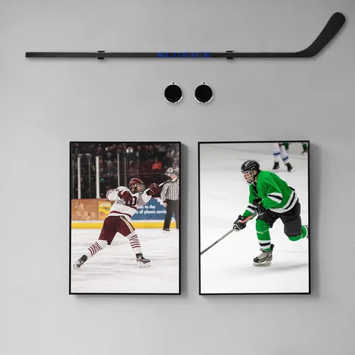 Miniatura 6 de Cosmos Soporte de pared para disco de hockey sobre hielo, 2 unidades, soporte de pared para decoración, exhibición y almacenamiento de discos