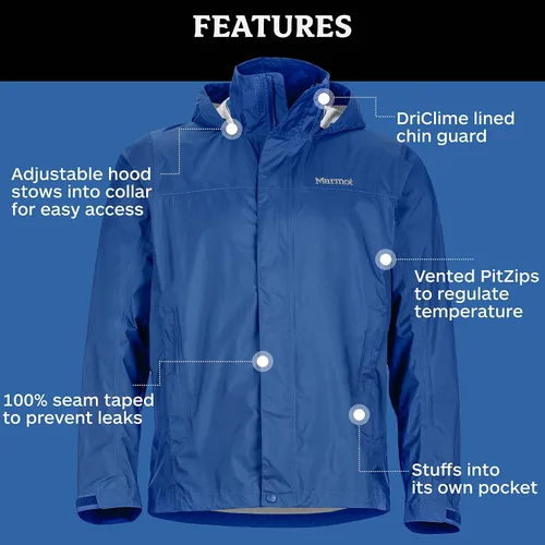 Miniatura 3 de Marmot Chaqueta PreCip para hombre ligera impermeable