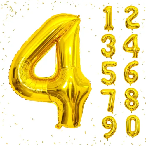 Miniatura 54 de Globos de números azul claro de 40 pulgadas, globos de aluminio de Mylar con helio para cumpleaños, globo número 6 para decoración de fiestas