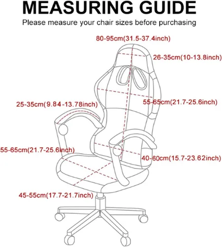 Miniatura 4 de Fundas para Sillas Gaming Solamente, Elásticas Suaves Gruesas de Malla Transpirable Resistentes a Rayones Funda de Asiento para Silla Gaming con 2