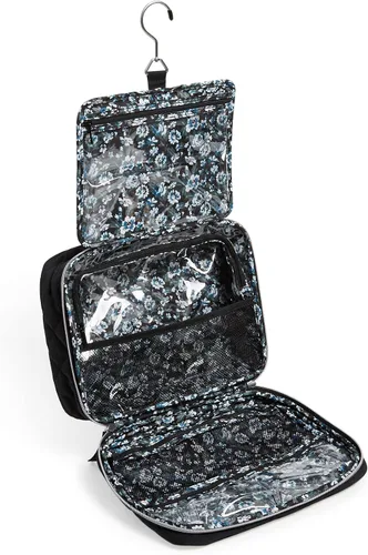 Miniatura 2 de Organizador de viaje colgante con cremallera de sarga de rendimiento para mujer, Negro