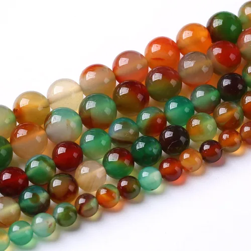 Miniatura 71 de Cuentas de jade verde chino natural, piedras preciosas, cuentas redondas sueltas para hacer joyas, pulsera DIY, collar, 8mm, 45 piezas, 15 pulgadas