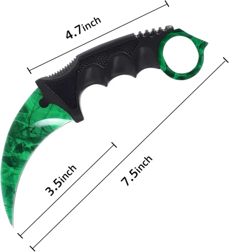 Miniatura 4 de TOPOINT Cuchillo Karambit, cuchillo de hoja fija de acero inoxidable con funda y cuchillo de cordón CS-GO para caza, campamento y supervivencia