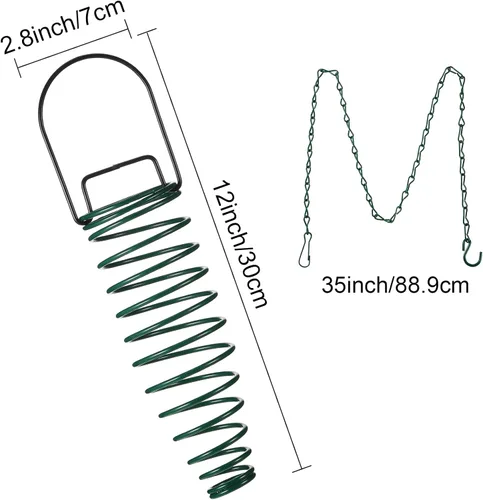 Miniatura 2 de Geiserailie Soporte para mazorca de maíz con cadena de extensión de 35 pulgadas para ardilla y otros suministros de alimentación en el patio trasero