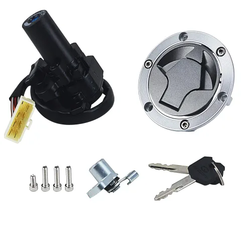 Miniatura 5 de Interruptor de encendido, tapa de combustible, cerradura del asiento y llave compatibles con Kawasaki EX250 Ninja 250 2008-2014, EX300 Ninja 300