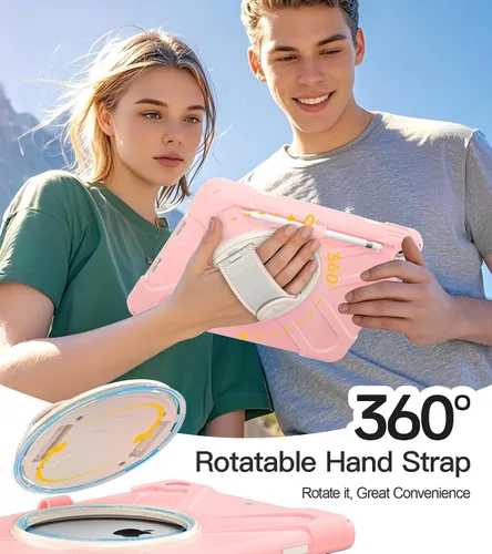 Miniatura 5 de BRAECN Funda para iPad de 9ª/8ª/7ª Generación, Funda Resistente a Prueba de Golpes con Protector de Pantalla, Soporte para Lápiz, Soporte para Tapa