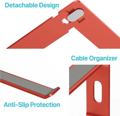 Miniatura 6 de BLACK+DECKER Soporte ergonómico para laptop para escritorio, soporte ergonómico para computadora portátil, compatible con MacBook Notebook, soporte
