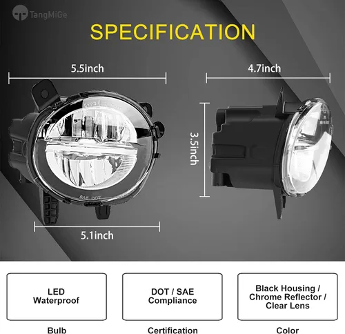 Miniatura 3 de TangMiGe Luces antiniebla para BMW (F30 F32 F33 F36, 230i 320i 328d 328i 330e 330i 335i 340i 428i 430i 435i 440i, 2 3 4 Series), 2012-2020, repuesto