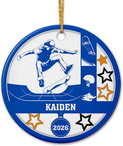 Miniatura 15 de Adorno de cerámica para jugador de bádminton, regalo para hombres y mujeres, adorno de cerámica personalizado para Navidad 2025, adorno para amantes