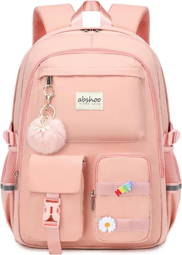 Miniatura 11 de Mochila grande para estudiantes con laptop de abshoo para mujeres universitarias, adolescentes de escuela secundaria y media, bolsa de libros, Beige