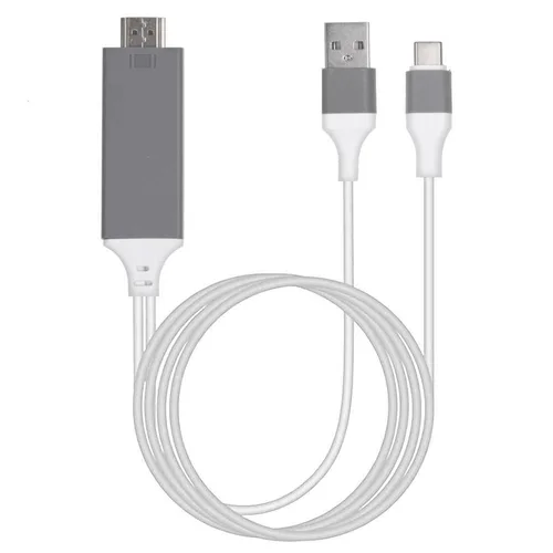 Miniatura 9 de PRO USB-C HDMI funciona para Xiaomi Poco X3 Pro a 4k con puerto de alimentación, cable de 6 pies a 2160p a 60Hz, cable de 6 pies/6.6 ft Gris
