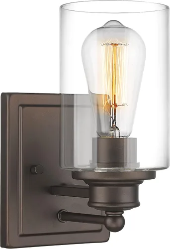 Miniatura 10 de HWH - Lámpara de tocador cromada con 5 luces sobre espejo, lámpara de pared moderna para baño, 37 pulgadas, acabado cromado, 5HLT63B-5W CH